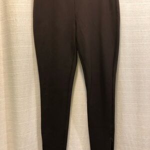 Talbots size 4P pull on chocolate colored dress pants with ankle zipper.